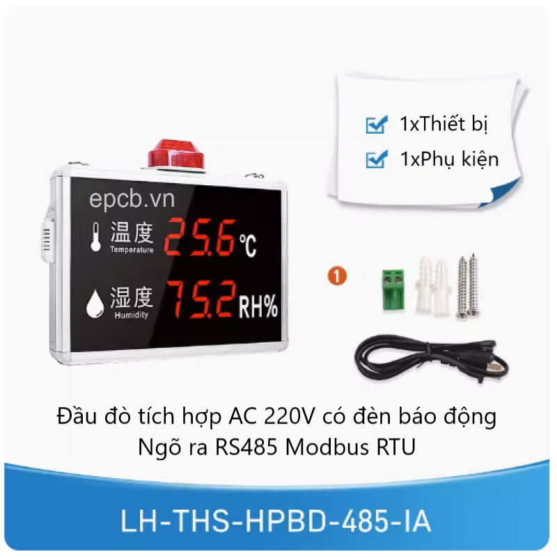 Đồng hồ Led đo nhiệt độ độ ẩm LH-THS hỗ trợ RS485 Modbus RTU