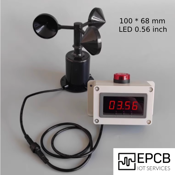  Đồng hồ LED hiển thị tốc độ gió tích hợp cảnh báo EA-WIND-LW-01 