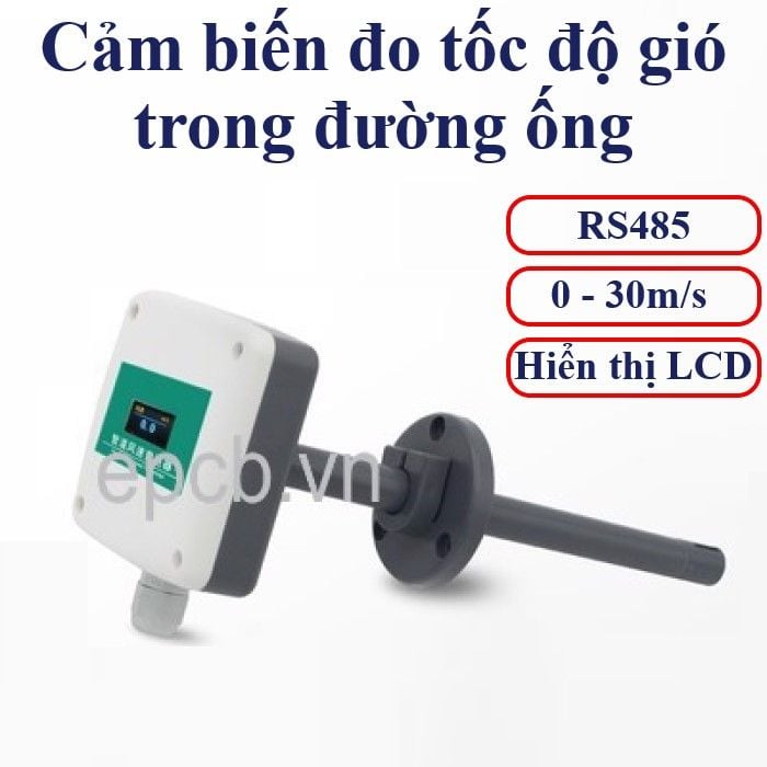 Cảm biến đo tốc độ gió trong đường ống ES-WS-01 (RS485 Modbus RTU)