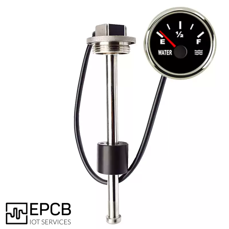 Cảm biến phao đo mức có đồng hồ kim hiển thị mức nhiên liệu AMZ