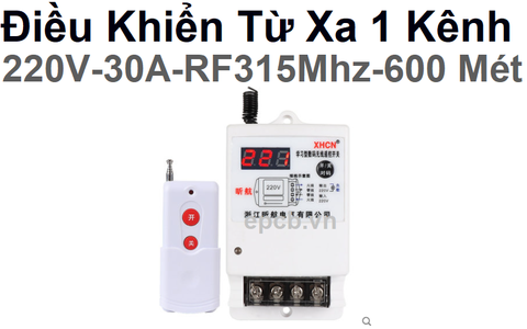 Bộ công tắt điều khiển từ xa qua RF 315Mhz  tải 220V/30A 600 mét