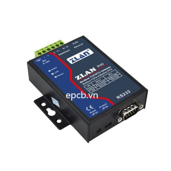 Bộ chuyển đổi RS485 Modbus RTU sang TCP/IP Ethernet ZLAN5143