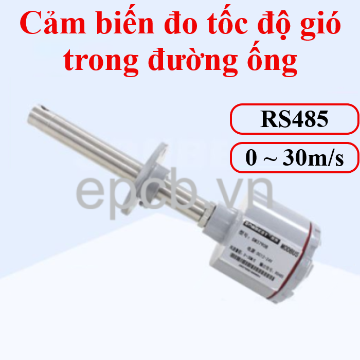 Cảm biến đo tốc độ gió đường ống RS485 Modbus RTU ES-WS-03 (Nhiệt độ cao)