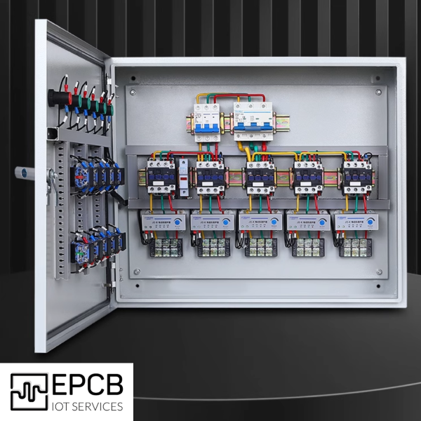 Tủ điện điều khiển 5 động cơ độc lập có bảo vệ mất pha quá áp