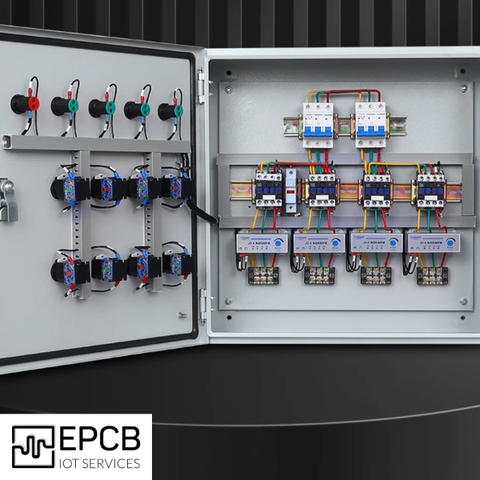 Tủ điện điều khiển 4 động cơ độc lập có bảo vệ mất pha quá áp