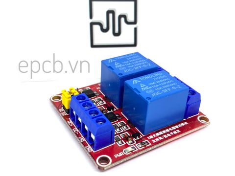 Mạch 2 Relay Opto Chọn Mức Kích High/Low 24VDC