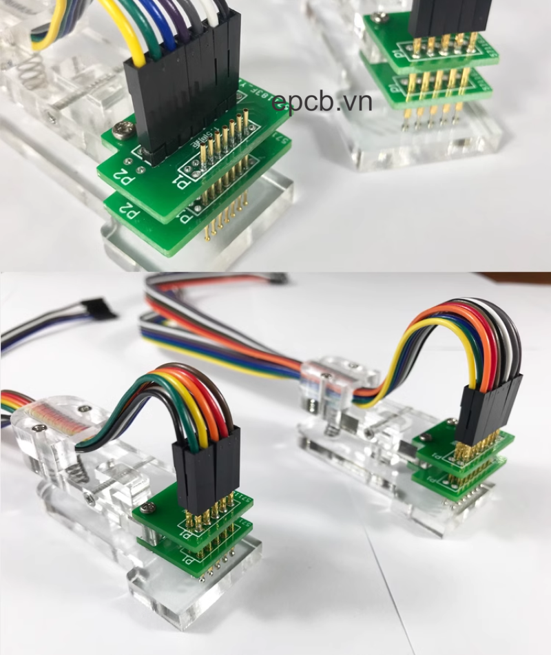 Đế kẹp nạp chương trình cho PCB nhiều kích cỡ chân