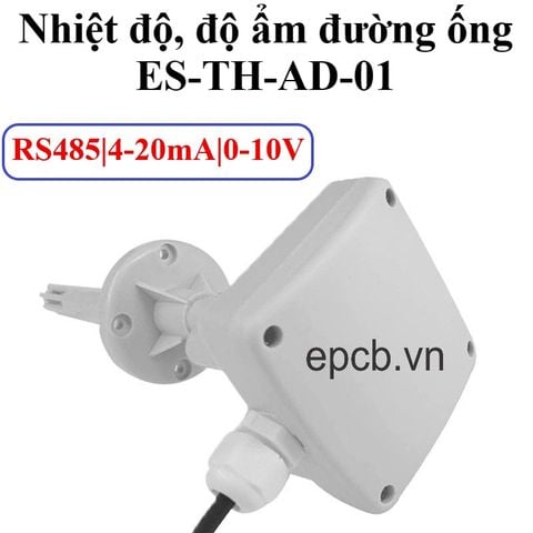 Cảm biến nhiệt độ độ ẩm đường ống ES-TH-AD-01 ( RS485 | 4-20mA | 0-10V )