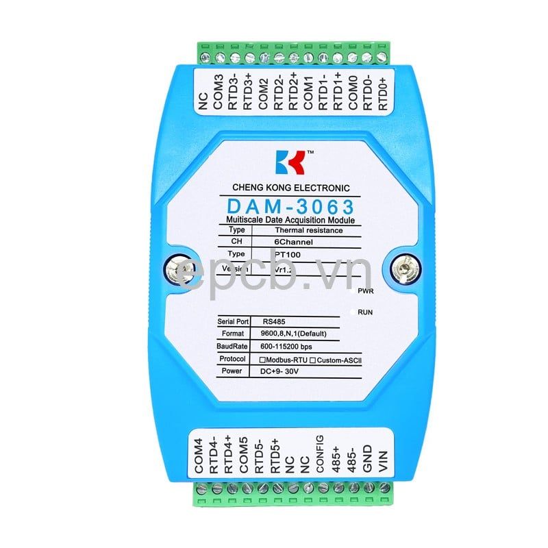 Module đọc nhiệt độ PT100 đa kênh ngõ ra RS485 Modbus RTU