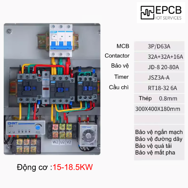Tủ điều khiển động cơ khởi động sao tam giác
