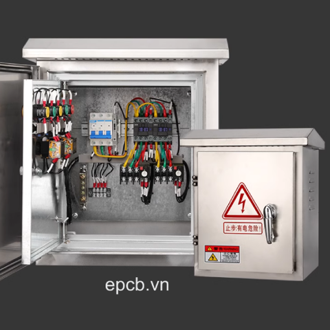 Tủ điện điều khiển máy bơm nước lắp đặt ngoài trời