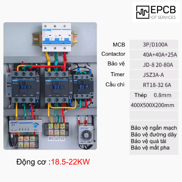Tủ điều khiển động cơ khởi động sao tam giác