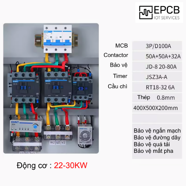 Tủ điều khiển động cơ khởi động sao tam giác
