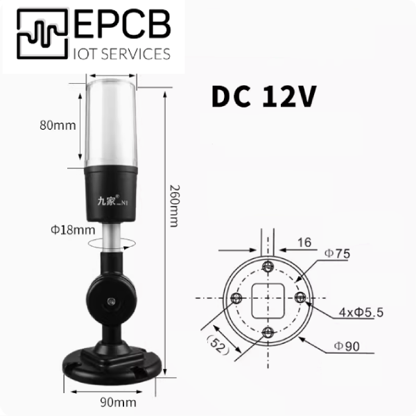 Đèn LED 3 màu cảnh báo chống cháy nổ máy CNC 24V