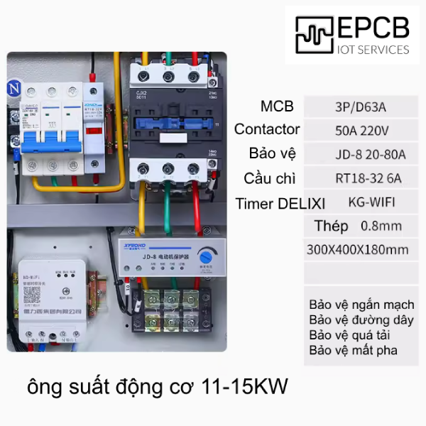 Tủ điều khiển động cơ kết nối WIFI hẹn giờ điều khiển bằng điện thoại