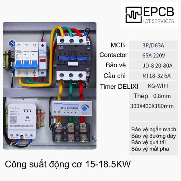 Tủ điều khiển động cơ kết nối WIFI hẹn giờ điều khiển bằng điện thoại