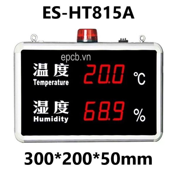  Đồng hồ Led nhiệt độ độ ẩm tích hợp lưu trữ và cảnh báo ES-HT815 