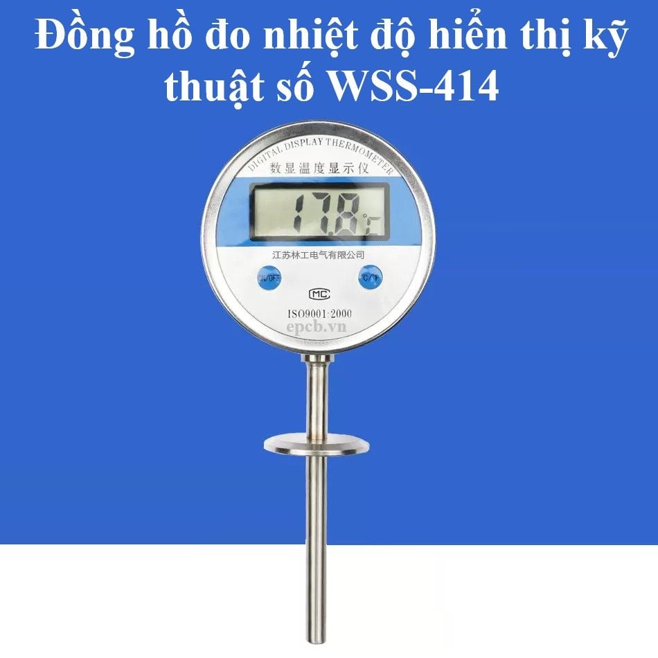 Đồng hồ đo nhiệt độ hiển thị kỹ thuật số WSS-414