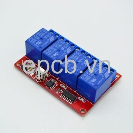 Bộ điều khiển bật tắt relay 4 kênh bằng remote IR hồng ngoại