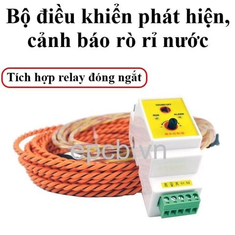 Bộ điều khiển phát hiện, cảnh báo rò rỉ nước ES-WDC-01 (tích hợp Relay đóng ngắt)