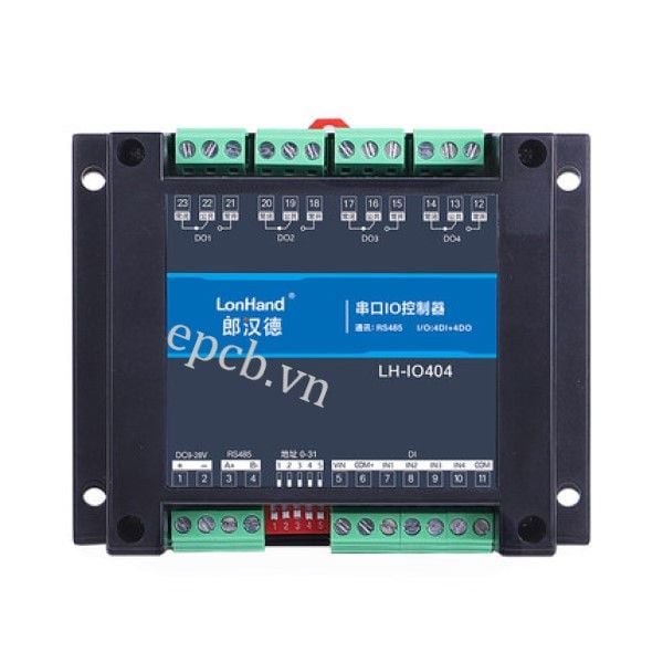 Relay 4 kênh IO giao tiếp RS485/RS232 công nghiệp LH-IO-01