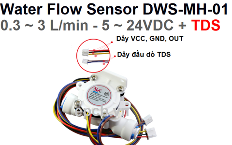 Cảm biến lưu lượng nước  DWS-MH-01 Đầu Đò TDS