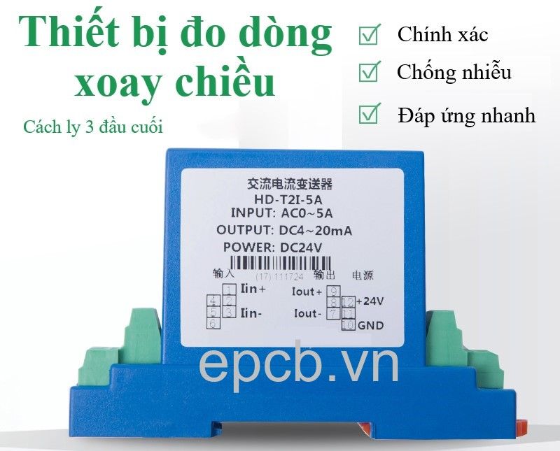 Bộ đo dòng điện xoay chiều AC ngõ ra analog 4-20mA | 0-10V