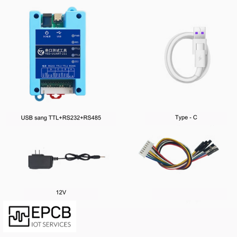 Bộ định vị GPS Beidou GNSS giao tiếp RS485 kết nối 4G YED-GNSS2