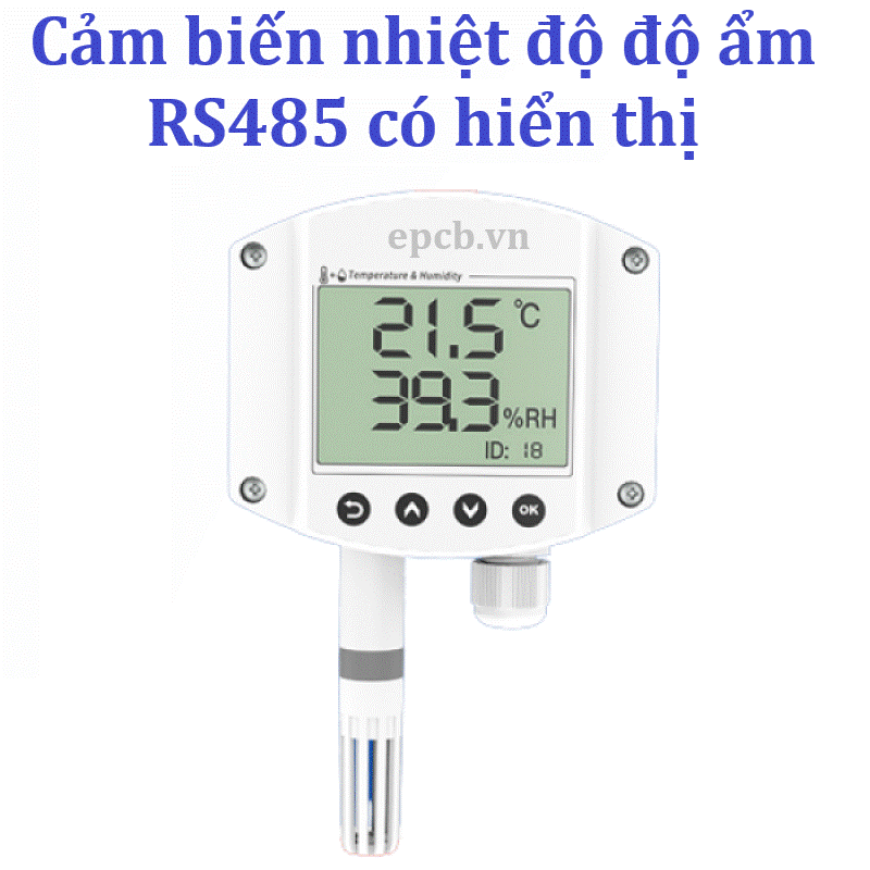 Cảm biến nhiệt độ độ ẩm RS485 có hiển thị ES-TH-LCD-01