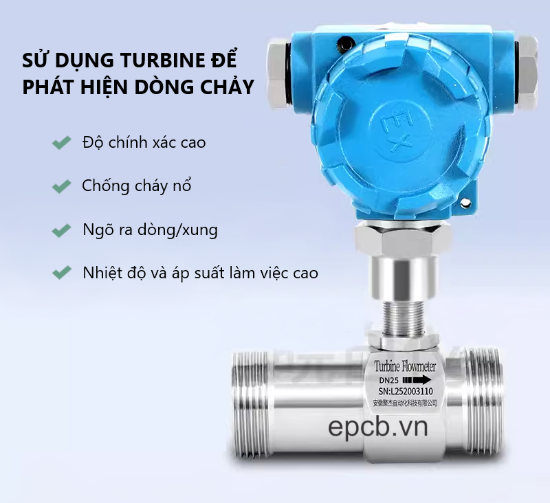 Cảm biến lưu lượng nước công nghiệp - Turbine Flow Meter LWGY