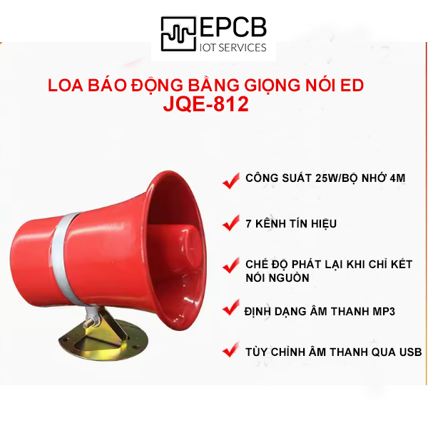 Loa báo động bằng giọng nói đa kênh điều khiển ED-JQE-812