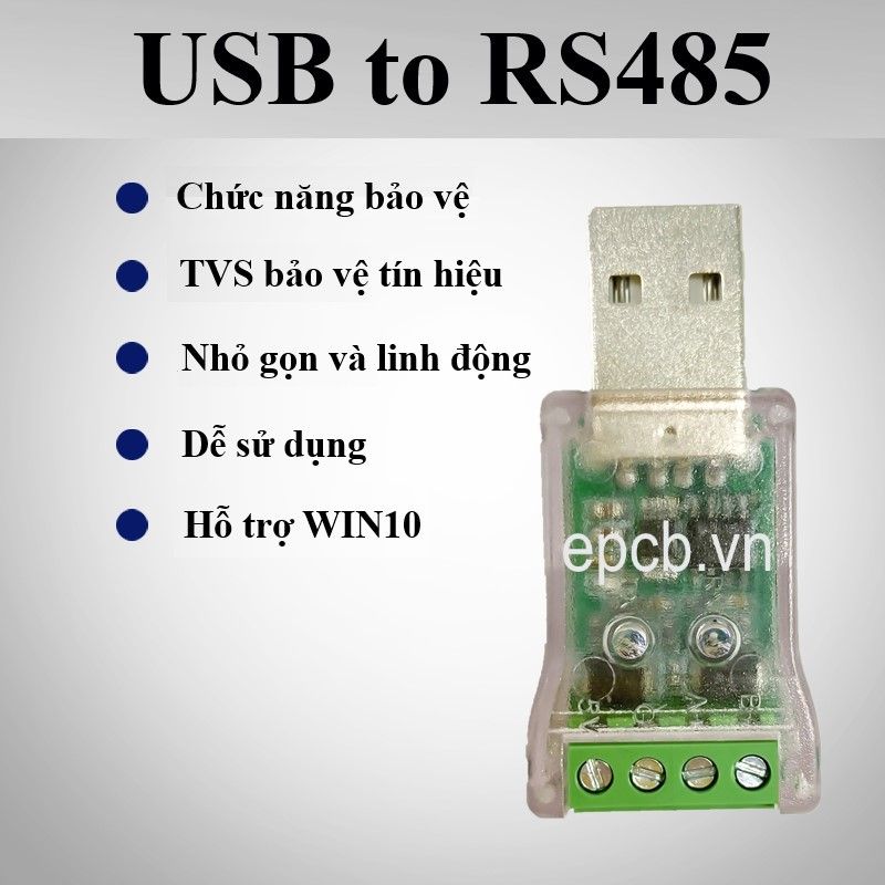 Bộ chuyển đổi USB to RS485 TVS (CH340)