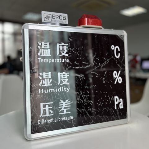 Đồng hồ Led nhiệt độ độ ẩm áp suất tích hợp cảnh báo ES-HTP818