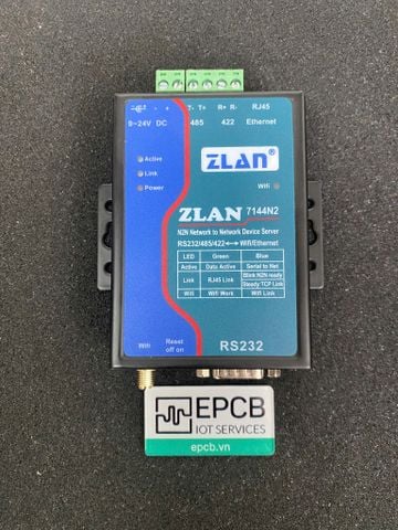 Bộ chuyển đổi RS232/485/422 sang WiFi & Ethernet - ZLAN7144N2
