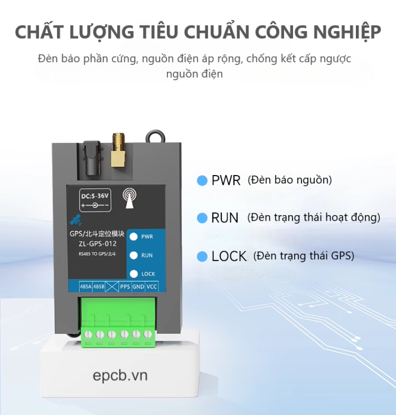 Bộ định vị GPS Beidou vệ tinh kép giao tiếp RS485 ZL-GPS-012