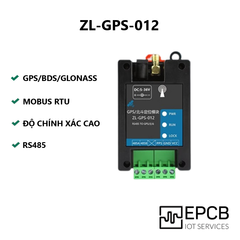 Bộ định vị GPS Beidou vệ tinh kép giao tiếp RS485 ZL-GPS-012