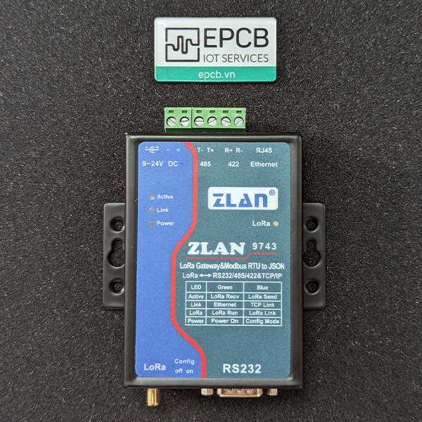 Bộ chuyển đổi Lora sang RS232/485/422/Ethernet ZLAN9743