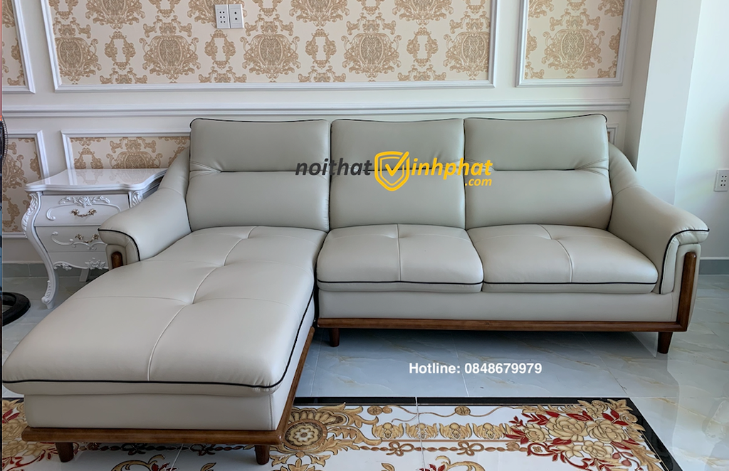 Bộ sofa da thật cao cấp SF005 – Nội thất Vĩnh Phát