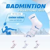  Tất cầu lông Unisex chính hãng Li-Ning P-AWSU075 chất liệu cotton thấm hút mồ hôi,thoáng khí dành cho cả nam và nữ chơi thể thao 