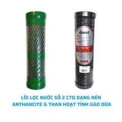 [ CHÍNH HÃNG ] LÕI LỌC NƯỚC SỐ 2 CTO DẠNG NÉN ANTHANCITE & THAN HOẠT TÍNH GÁO DỪA