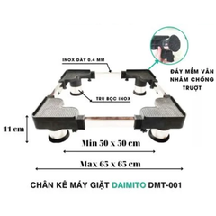 CHÂN KÊ MÁY GIẶT TỦ LẠNH TRỤ BỌC INOX LOẠI DÀY ĐIỀU CHỈNH 50 -65 CM DAIMITO DMT-001 ( GIAO NHANH 2H - HCM)