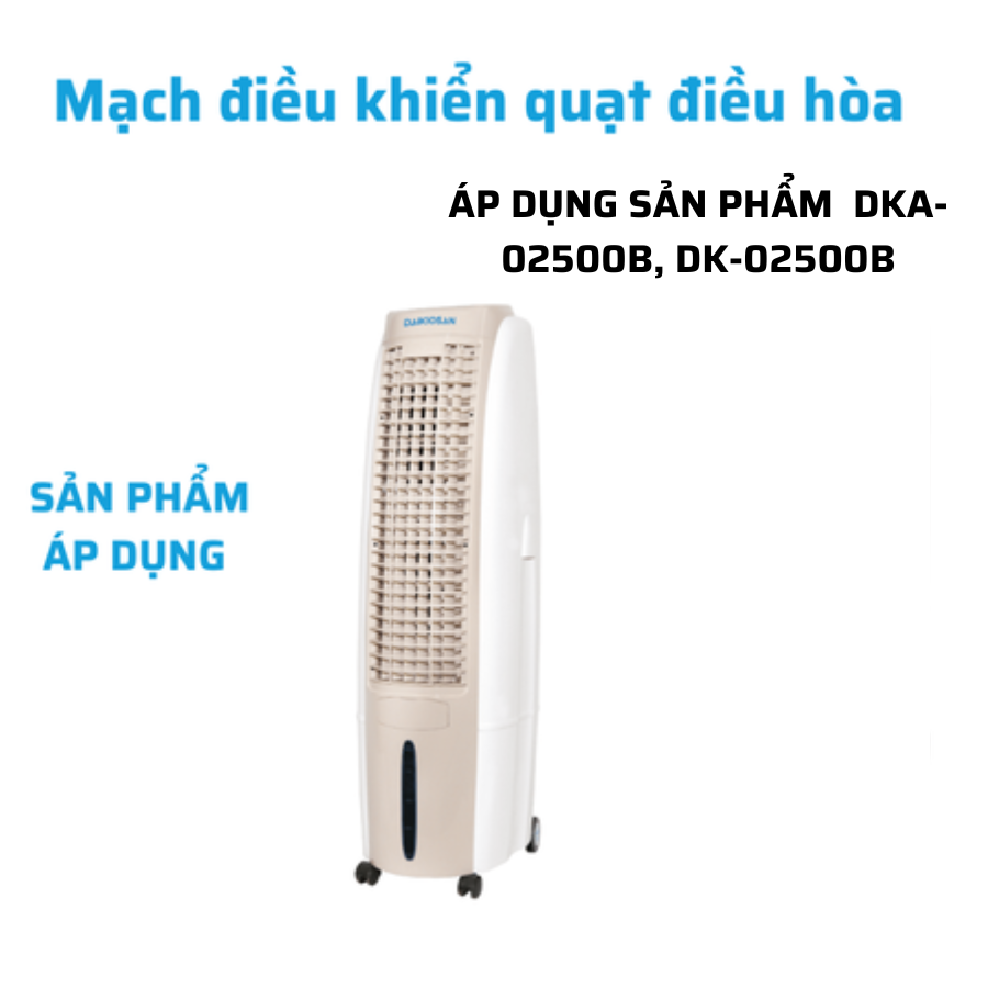 Bảng mạch điều khiển quạt điều hòa Daikiosan - Daikio DKA-02500B, DK-2500B - Hàng Chính hãng