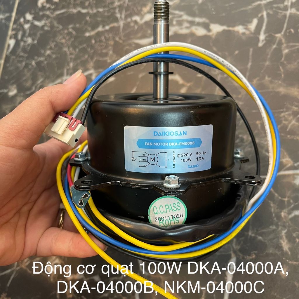 Động cơ quạt làm mát  Daikio, Daikiosan, Nakami DKA-04000A, DKA-04000B, NKM-04000C