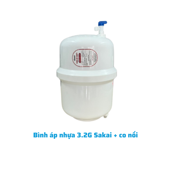 Bình áp nhựa 3.2G Sakai + co nối