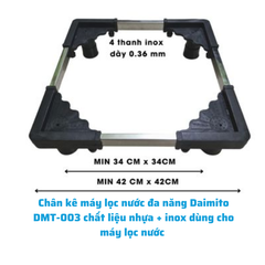 Chân kê máy lọc nước đa năng Daimito DMT-003 chất liệu nhựa + inox dùng cho máy lọc nước ( GIAO NHANH 2H - HCM)