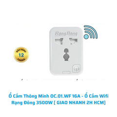 [ SALE LẤY ĐÁNH GIÁ ] Ổ Cắm Thông Minh OC.01.WF 16A - Ổ Cắm Wifi Rạng Đông 3500W [ GIAO NHANH 2H HCM]