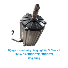 Động cơ quạt máy công nghiệp 3,0kw vỏ nhôm DK-30000TX, 30000TL