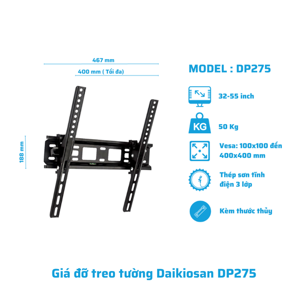 Giá đỡ treo tường Daikiosan DP275