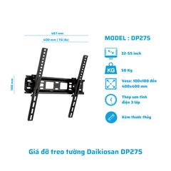 Giá đỡ treo tường Daikiosan DP275