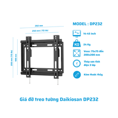 Giá đỡ treo tường Daikiosan DP232